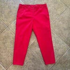 GUC - Talbots Red Chinos Straight-Leg Ankle-Length